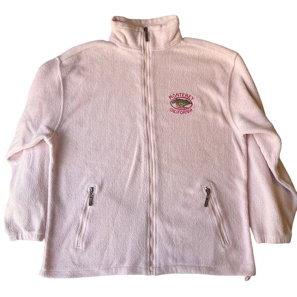 Gogo Sports Inc Women Fleece Jacket size M Full Zip Monterey California Pink - Picture 1 of 8